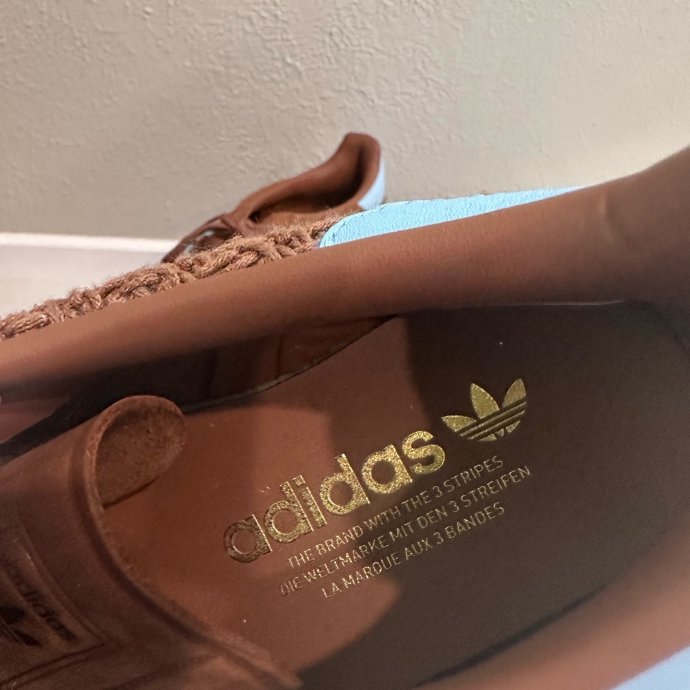 Adidas Gazelle Brown Woven Shoes Size 7.5 - Picture 6 of 6